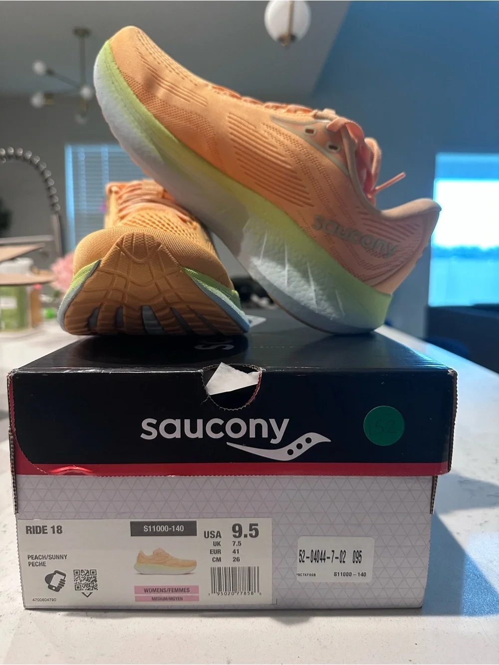 Saucony Peach and Yellow Women’s Sneakers